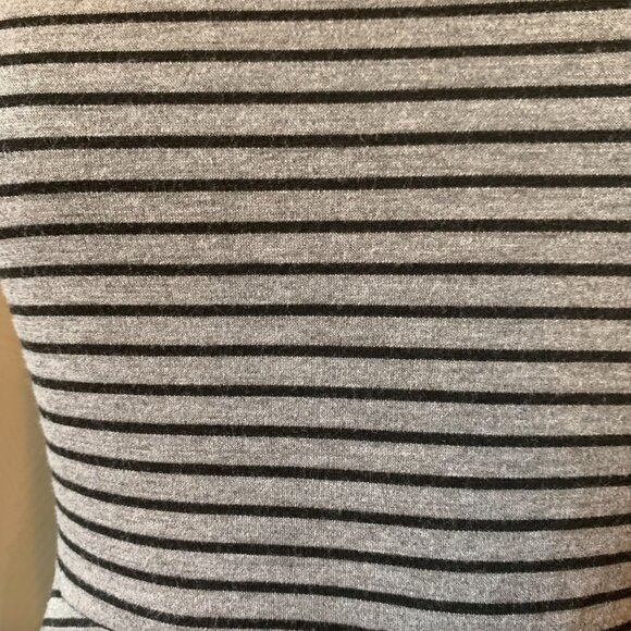 Little stripped Gray & Black sundress sleeveless with scoop neckline - medium - Picture 2 of 7